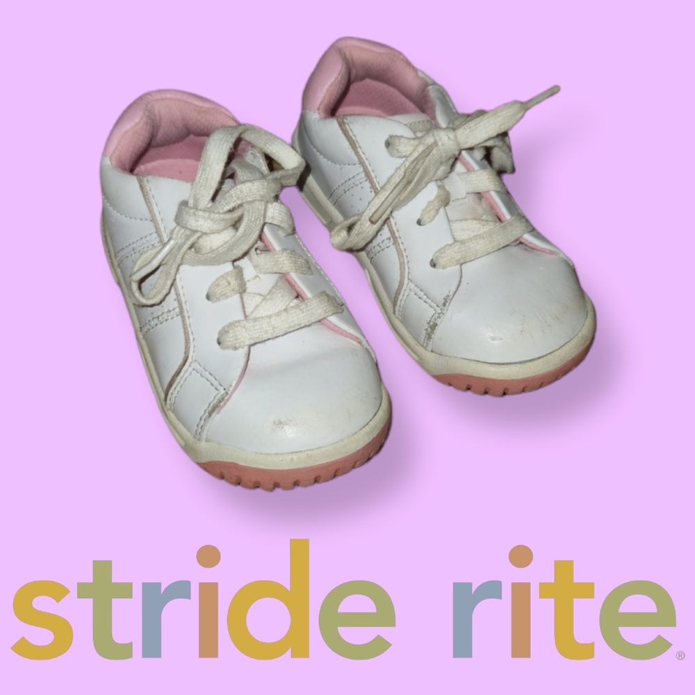 Baby Walking Shoes White/Pink Shoes by Stride Rite